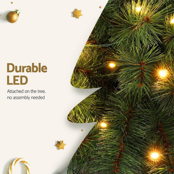 Jingle Jollys Christmas Tree 1.5+1m LED Xmas Palm Tree Party Decorations 2 in 1 - RnR Galore
