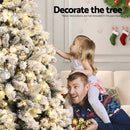 Jingle Jollys Christmas Tree 1.8m Snow Flocked LED Xmas Decoration 8 Light Modes - RnR Galore