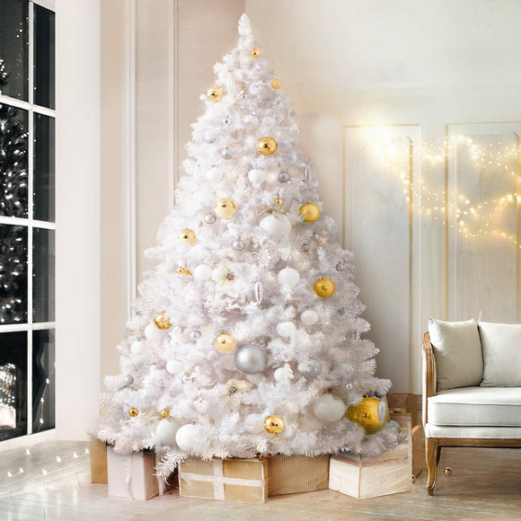 Jingle Jollys Christmas Tree 2.1m 1000 White Tips Xmas Tree Decorations - RnR Galore
