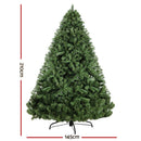 Jingle Jollys Christmas Tree 2.1M Xmas Tree Decorations Green 1250 Tips - RnR Galore
