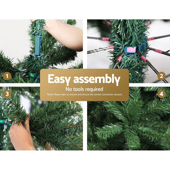 Jingle Jollys Christmas Tree 2.1M Xmas Tree Decorations Green 1250 Tips - RnR Galore