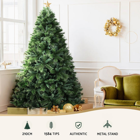 Jingle Jollys Christmas Tree 2.1M Xmas Tree Decorations Pine Needles 1584 Tips - RnR Galore