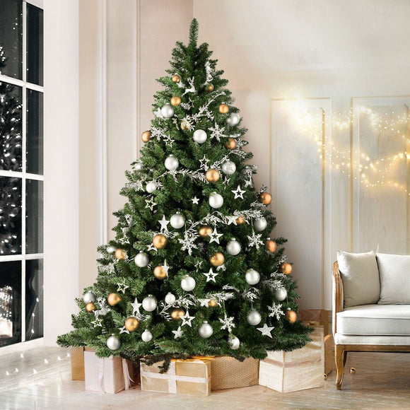 Jingle Jollys Christmas Tree 2.4m Green Xmas Tree Decorations 1225 Tips - RnR Galore