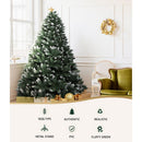 Jingle Jollys Christmas Tree 2.4m Snowy Xmas Tree Decoration 1225 Tips - RnR Galore