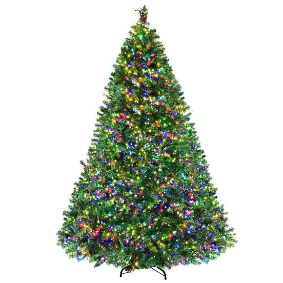 Jingle Jollys Christmas Tree 2.4M Xmas Tree Decoration 8 Light Mode Multi Colour - RnR Galore