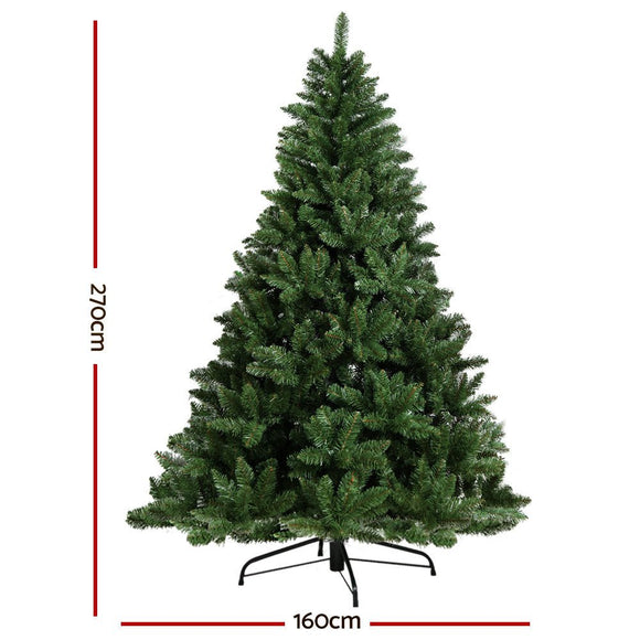 Jingle Jollys Christmas Tree 2.7m Green Xmas Tree Decorations 1590 Tips - RnR Galore