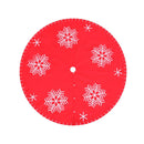 Jingle Jollys Christmas Tree Skirt 120cm Snowflake Ornaments Party Decorations - RnR Galore