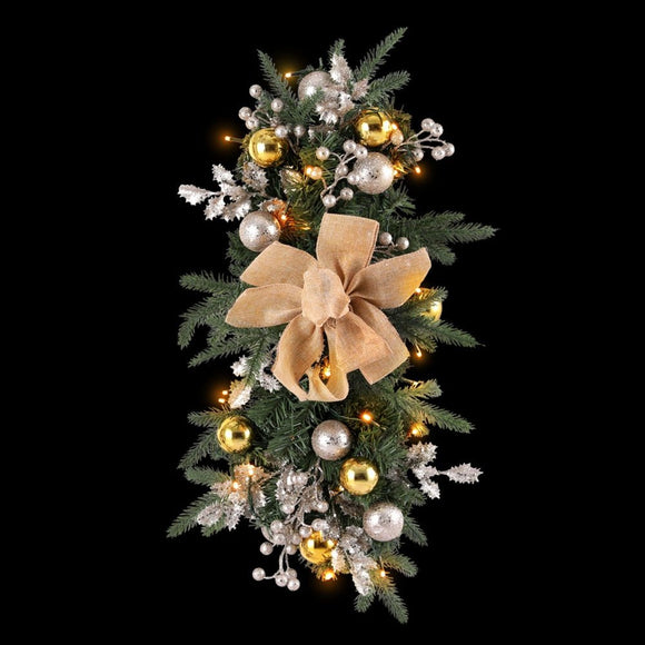 Jingle Jollys Hanging Christmas Garland 45cm Staircase Door Party Decor - RnR Galore
