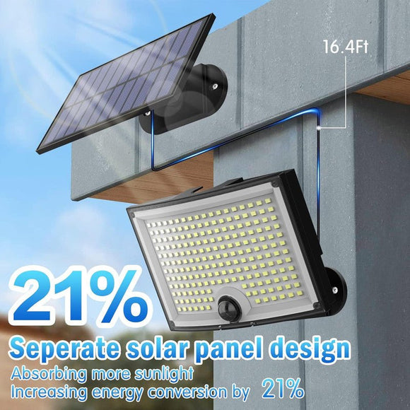 KagoLing Solar Lights Outdoor 202 LED Motion Sensor Lights IP65 Waterproof 120 Degree Beam Angle Solar Garden Lights 2 Pack with 5M Cable - RnR Galore