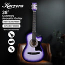 Karrera 38in Cutaway Acoustic Guitar with guitar bag - Purple Burst - RnR Galore