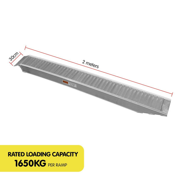 Kartrite 2x Heavy Duty Aluminium Loading Ramps - 2m - RnR Galore