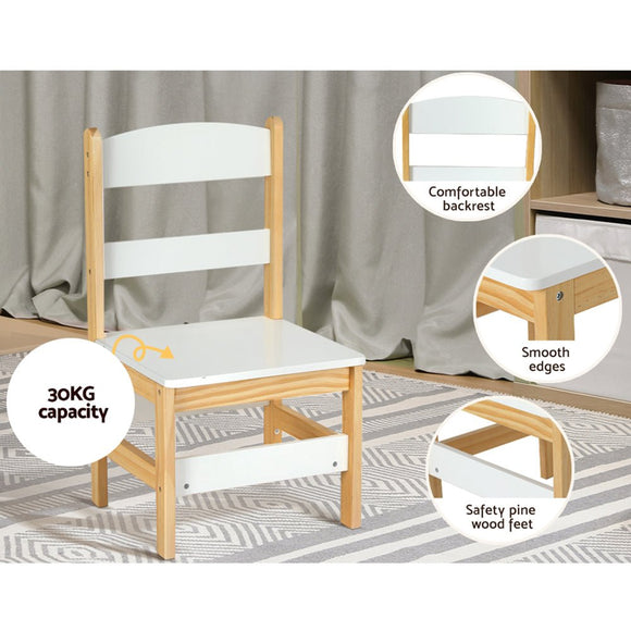Keezi 2PCS Kids Table and Chairs Set Study Activity Toys Storage Desk Drawer - RnR Galore