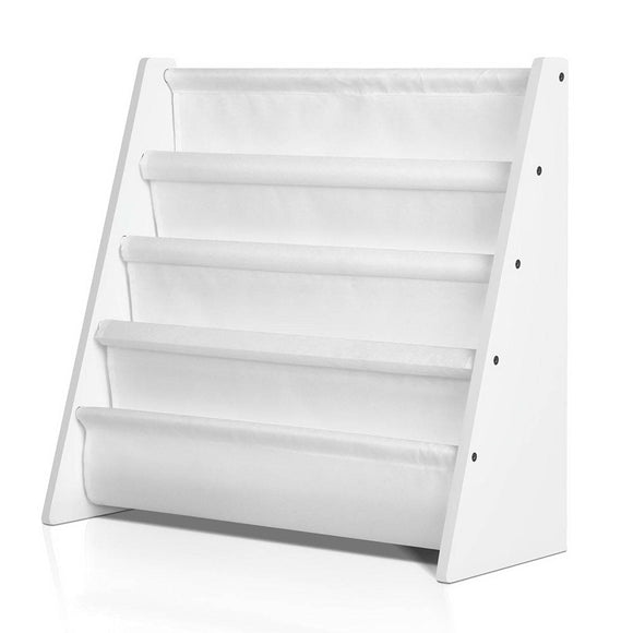 Keezi 4 Tiers Kids Bookshelf Magazine Shelf Children Bookcase Rack Organiser - RnR Galore