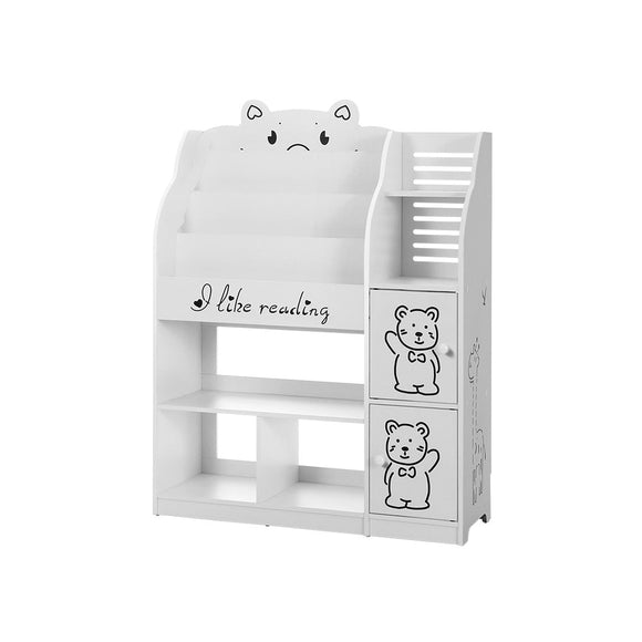 Keezi 4 Tiers Kids Bookshelf Storage Children Bookcase Toy Organiser Display - RnR Galore