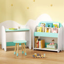 Keezi Kids Bookshelf 2 In 1 Table Chair Set Bookcase Toys Shelves Children Organiser - RnR Galore