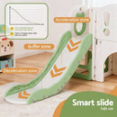 Keezi Kids Slide Swing Set Ball Hoop Rings Football Outdoor Toys Green - RnR Galore
