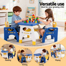 Keezi Kids Table and Chair Set HDPE Toddler Activity Play Set Blue/Yellow - RnR Galore
