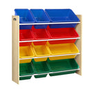 Keezi Kids Toy Box 12 Bins Bookshelf Organiser Children Storage Rack - RnR Galore
