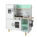 Keezi Kids Wooden Pretend Kitchen Play Sets Cooking Toys Oven Fridge 85CM Green - RnR Galore