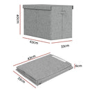 Keezi Large Toy Box Chest Storage with Flip-Top Lid Foldable Organizer Bins Grey - RnR Galore
