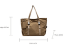 Khaki Modern Utility Tote Bag for Women - Large Capacity Shoulder Bag with Detachable Pouch for Work, School & Travel - RnR Galore