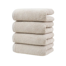 Khaki Plush Cotton Hand Towel Set (4 - Pack) - Ultra Soft, Absorbent & Quick - Drying Face Towels for Bathroom - RnR Galore
