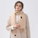 Khaki USB Electric Heated Scarf - 3 - Level Heat Setting Winter Neck Warmer - RnR Galore