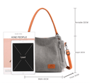 Khaki Women's Canvas Hobo Handbag Large Shoulder Tote Bag Adjustable Crossbody Strap Casual Purse 40cm for Work School Travel - RnR Galore
