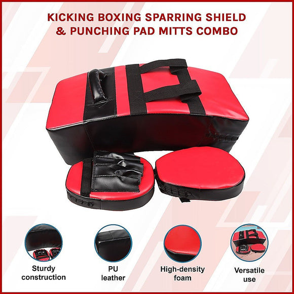 Kickboxing Shield & Punching Pad Combo – Sparring Training Strike Set - RnR Galore