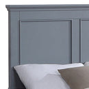 King Bed Frame in Solid Wood with Slats Support in Grey colour - RnR Galore