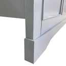 King Bed Frame in Solid Wood with Slats Support in Grey colour - RnR Galore