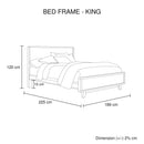 King Size Wooden Bed Frame in Solid Wood Antique Design Light Brown - RnR Galore