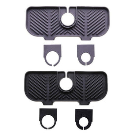 Kitchen Faucet Storage Rack Holder Soap Sponges Caddy Organizer Sink Basket Rack - Black - RnR Galore
