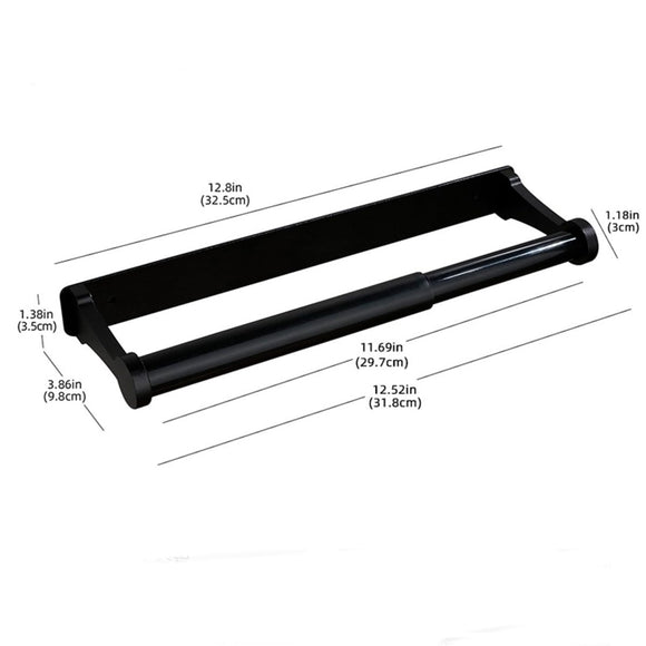 Kitchen Paper Holder Under Cabinet Screw Wall Mount Adhesive Paper Towel Holder Rectangle Black - RnR Galore