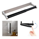Kitchen Paper Holder Under Cabinet Screw Wall Mount Adhesive Paper Towel Holder Rectangle Silver - RnR Galore