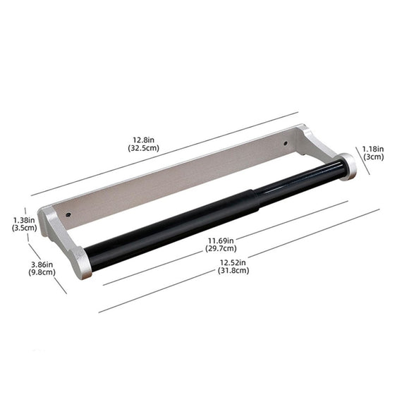 Kitchen Paper Holder Under Cabinet Screw Wall Mount Adhesive Paper Towel Holder Rectangle Silver - RnR Galore