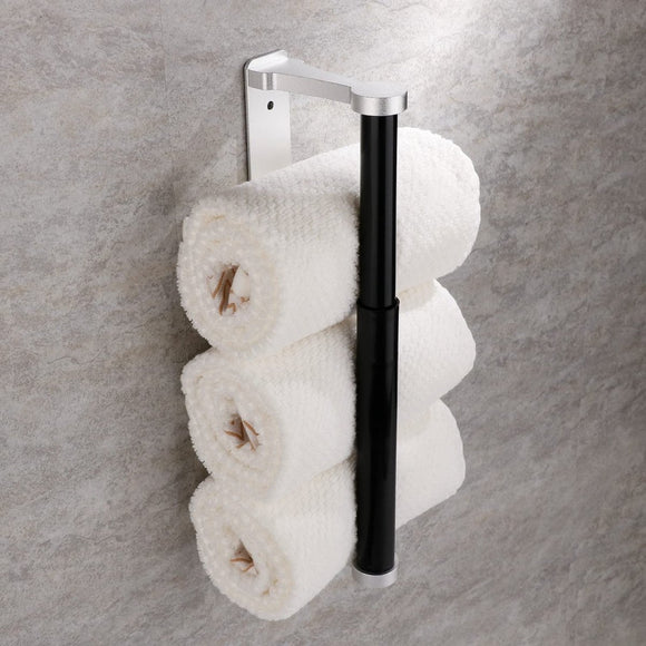 Kitchen Paper Holder Under Cabinet Screw Wall Mount Adhesive Paper Towel Holder Rectangle Silver - RnR Galore