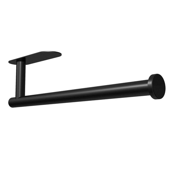 Kitchen Paper Holder Under Cabinet Wall Mount Adhesive Paper Towel Holder Black - RnR Galore