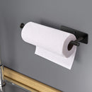Kitchen Paper Holder Under Cabinet Wall Mount Adhesive Paper Towel Holder Rectangle Black - RnR Galore