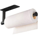 Kitchen Paper Holder Under Cabinet Wall Mount Adhesive Paper Towel Holder Rectangle Black - RnR Galore