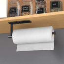 Kitchen Paper Holder Under Cabinet Wall Mount Adhesive Paper Towel Holder Rectangle Black - RnR Galore
