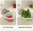 Kitchen Sink Filter Rack with 100 12cm*15cm Mesh Bags, Foldable Food Waste Strainer, Multi - functional Drain Basket（white） - RnR Galore