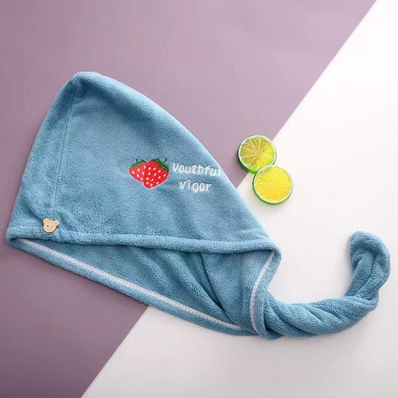 Ladies' Soft Quick - Dry Shower Cap Towel - Delicate Embroidery, Essential for a Refreshing Bath（yellow） - RnR Galore
