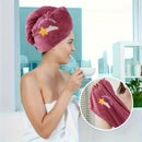 Ladies' Soft Quick - Dry Shower Cap Towel - Delicate Embroidery, Essential for a Refreshing Bath（yellow） - RnR Galore