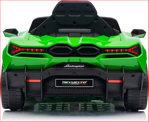 Lamborghini Revuelto Licensed Ride on 12V Remote Control Power Battery Car With Scissor door – Green - RnR Galore