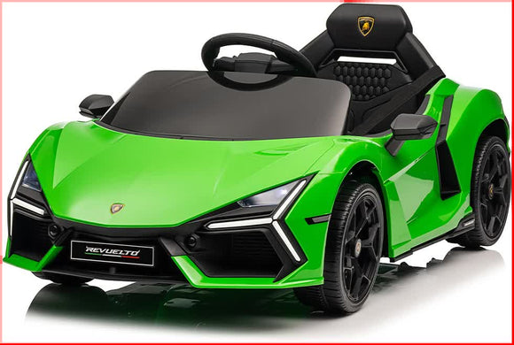Lamborghini Revuelto Licensed Ride on 12V Remote Control Power Battery Car With Scissor door – Green - RnR Galore