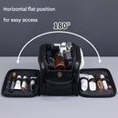 Large Capacity PU Leather Toiletry Bag - Multi - Compartment Dopp Kit & Cosmetic Organizer(black) - RnR Galore