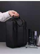 Large Capacity PU Leather Toiletry Bag - Multi - Compartment Dopp Kit & Cosmetic Organizer(Brown) - RnR Galore