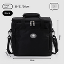 Large Insulated Cooler Bag Thermal Lunch Tote 16L Capacity with Adjustable Shoulder Strap for Picnics Camping & Work Black - RnR Galore