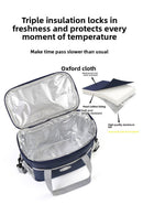 Large Insulated Cooler Bag Thermal Lunch Tote 16L Capacity with Adjustable Shoulder Strap for Picnics Camping & Work Black - RnR Galore